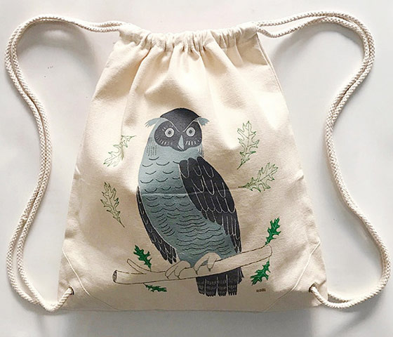 Owl Cinch Bag | Claudia Pearson