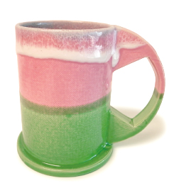Large Mug Pink × Green | Echo Park Pottery