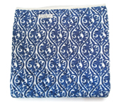 Navy Fleur | Printed Throw